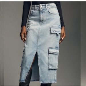 Pilcro denim cargo skirt size 30